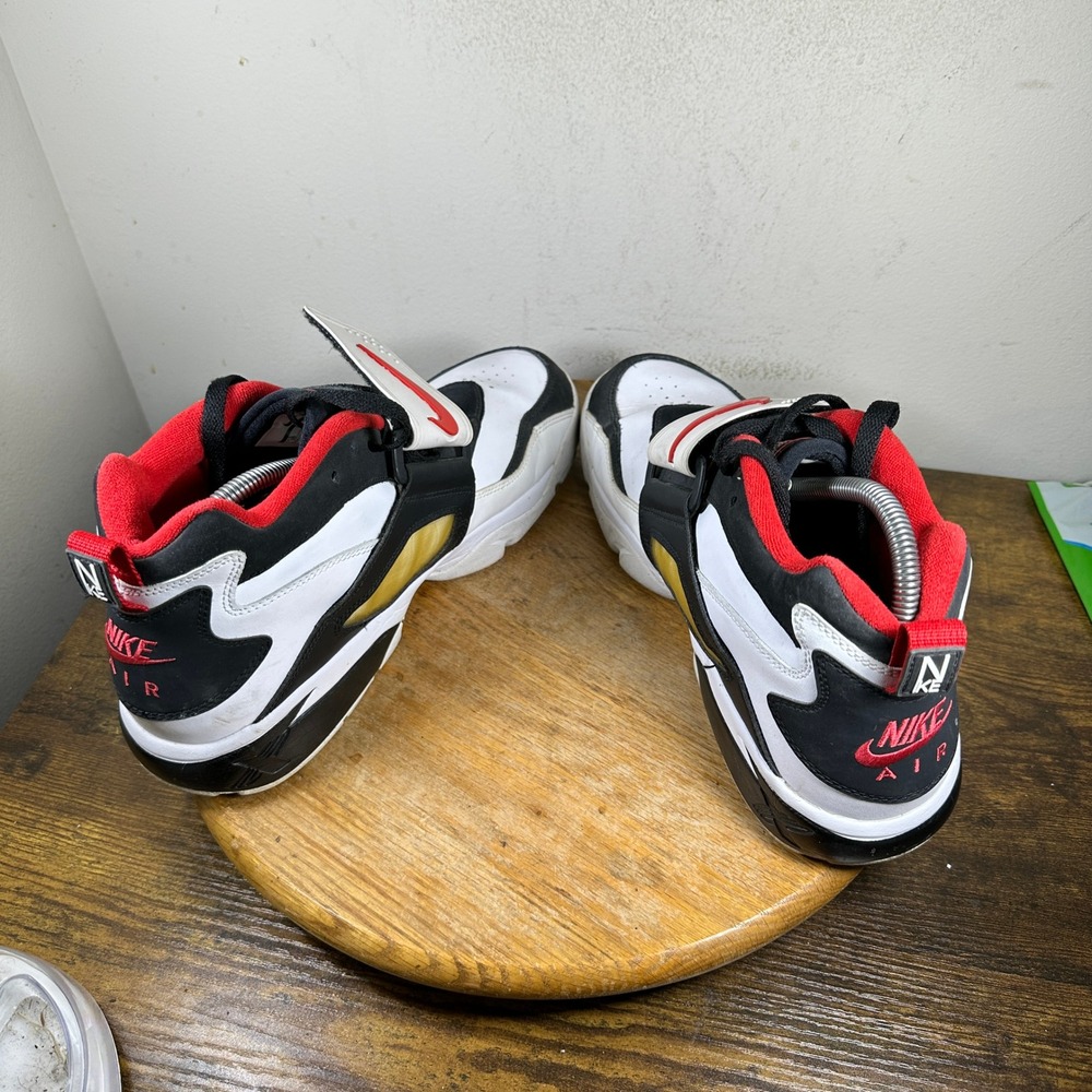 Nike Air Diamond Turf Mens Shoes Black White Red Gold Sz 10 309434-105 - Picture 8 of 8